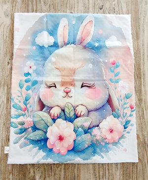 Couverture Lapin fleurs