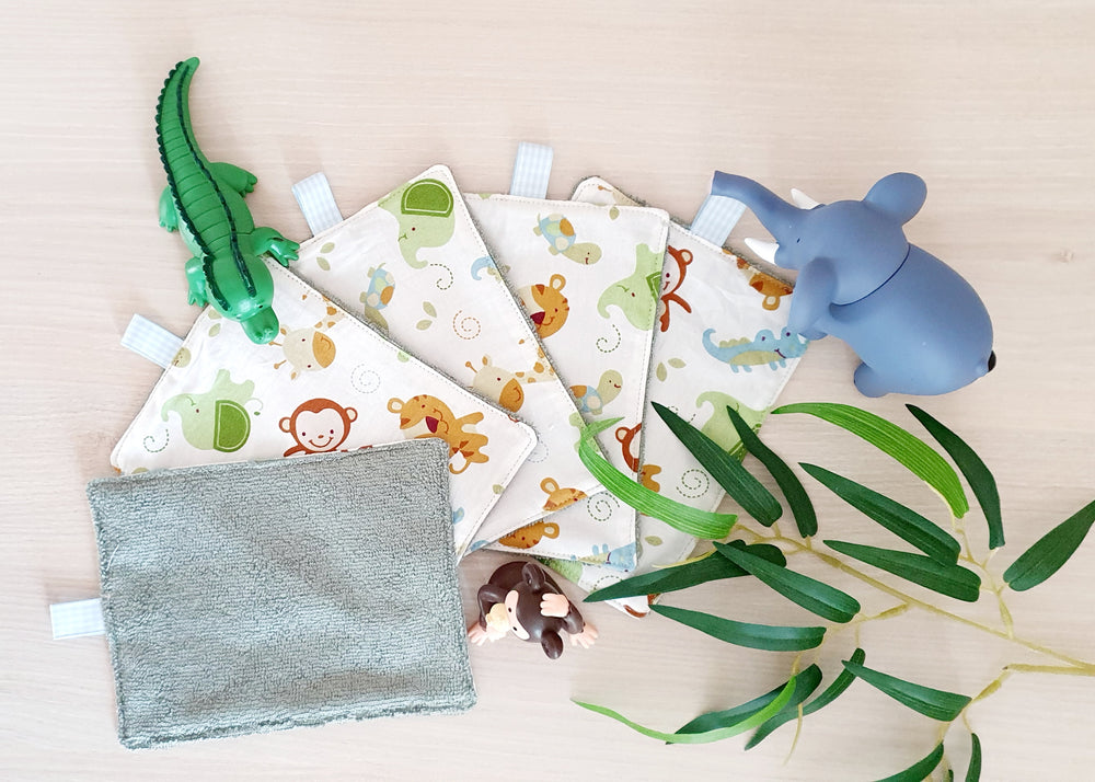 Lingettes lavables XL Jungle