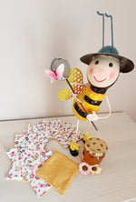 Lingettes lavables Liberty Abeilles