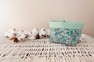 Petite panière de rangement "Liberty Vert"