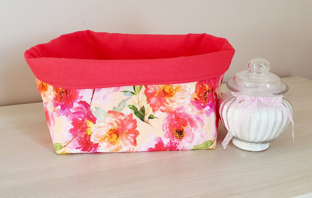Panière "Fleuri Rouge"