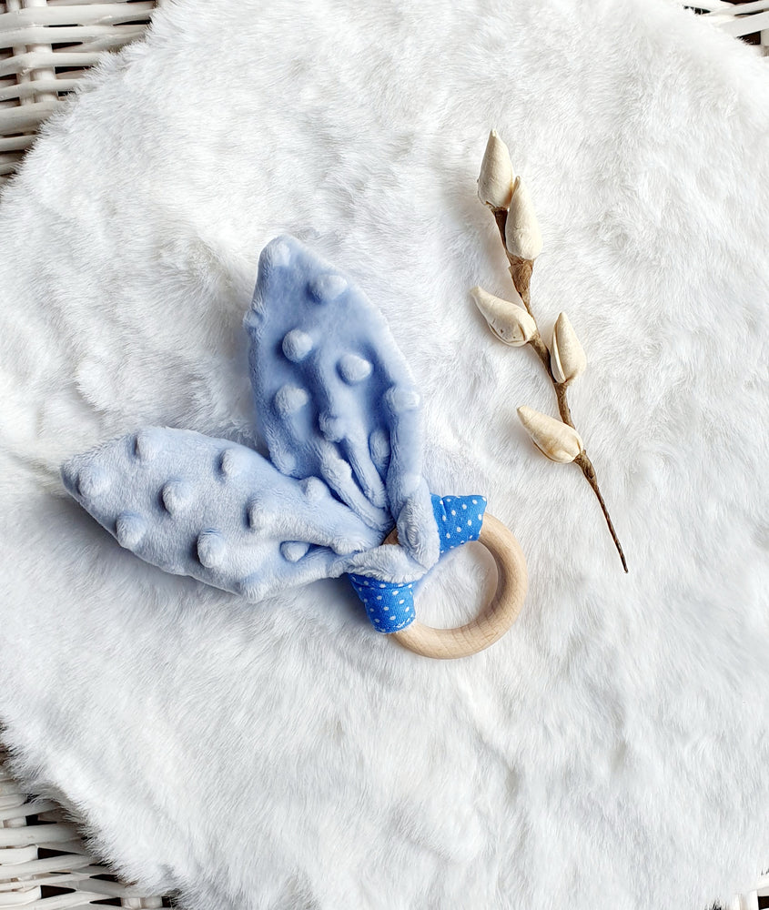 Hochet de dentition Petits Pois-Bleu