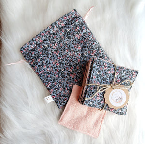 Lingettes lavables "Liberty Rose"