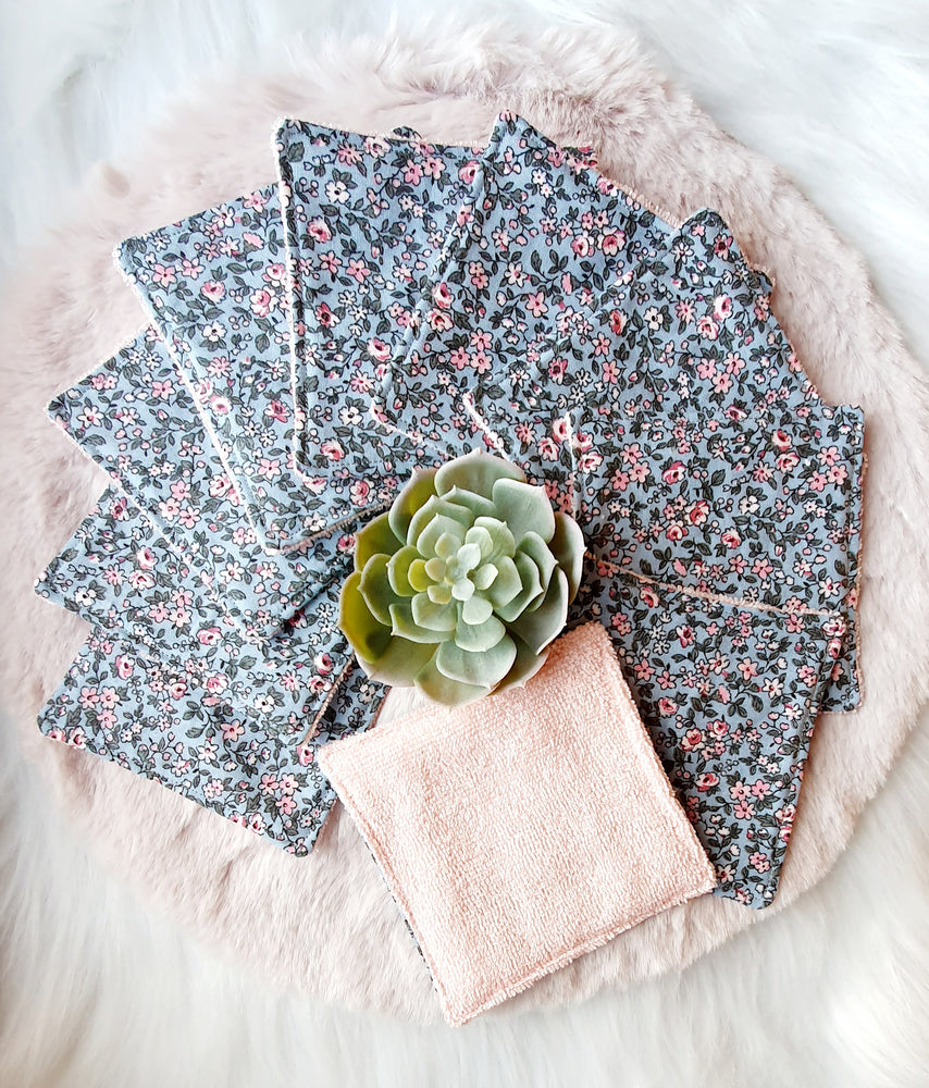Lingettes lavables "Liberty Rose"