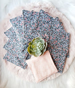Lingettes lavables "Liberty Rose"