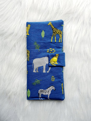 Protège Livret de Famille "Jungle Bleu"