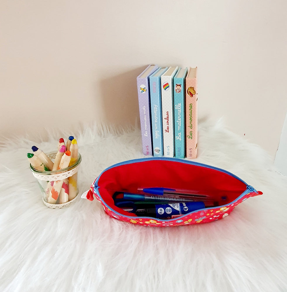 Trousse "Fleurie Rouge"