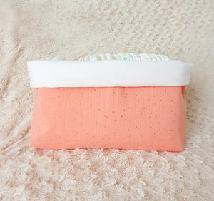 Panière à couches "Double gaze Corail"