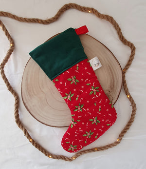 Chaussette de Noël "Houx Rouge"