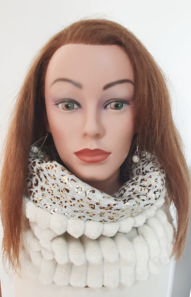 Snood Femme "Léopard Doré"