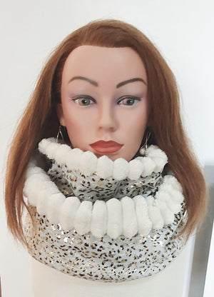 Snood Femme 2 tours "Léopard Doré"