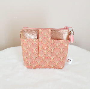 Porte Monnaie "Eventails Corail"