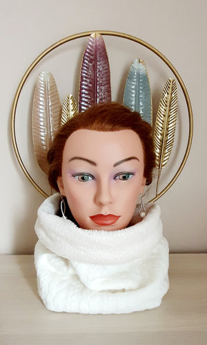 Snood Femme "Effet tricot écru"