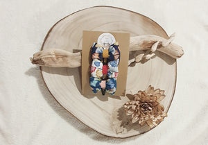 Trio Barrettes Nœud "Feuilles ginkgo"