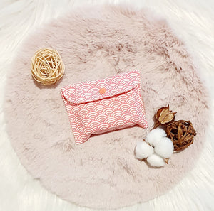 Pochette à Savon "Vague Seigaiha Rose"