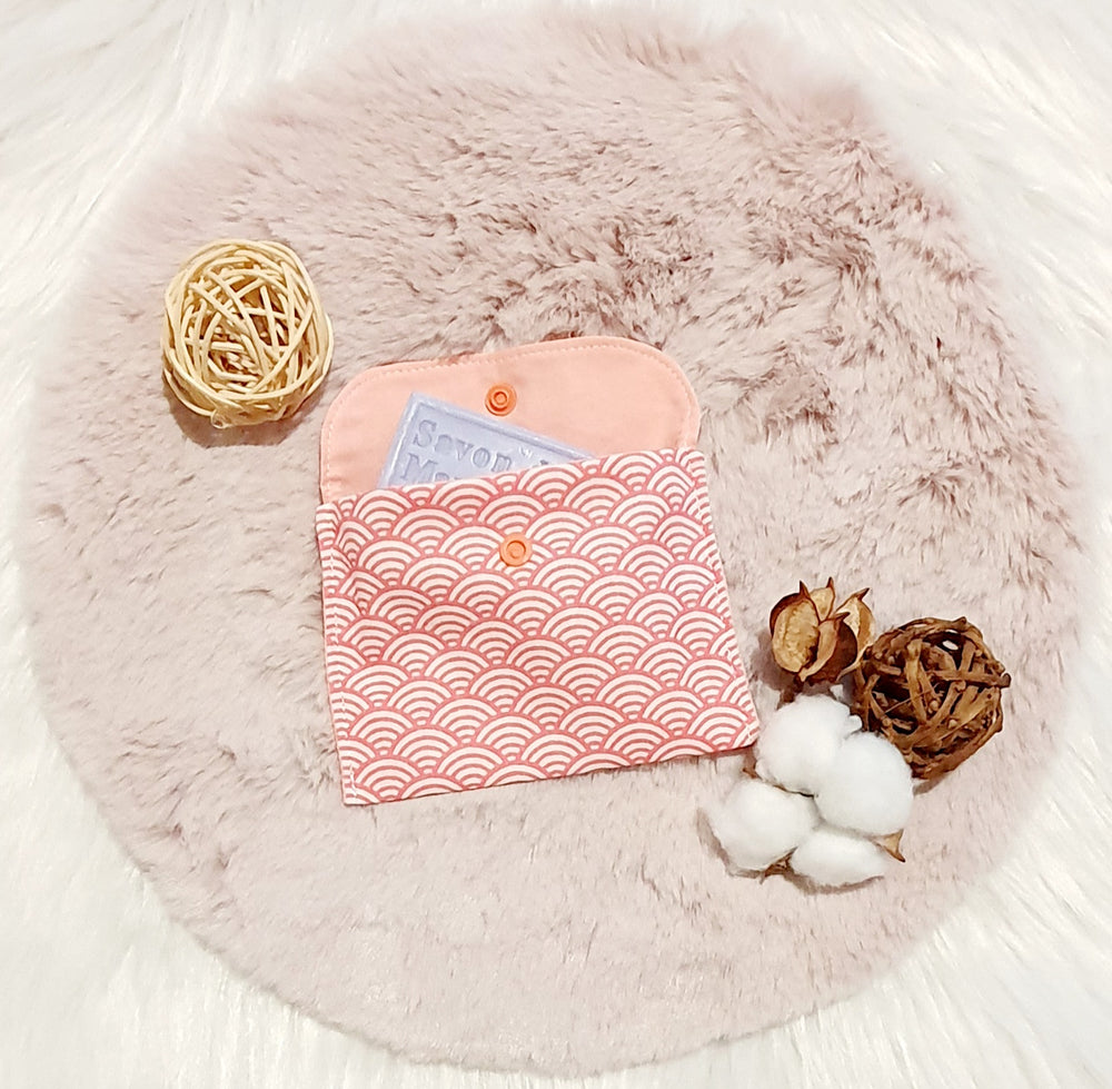Pochette à Savon "Vague Seigaiha Rose"