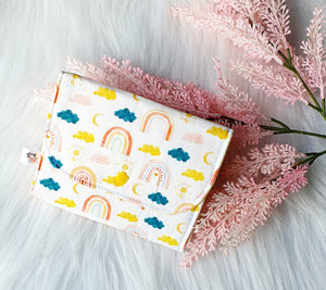 Pochette à Barrettes/Chouchous "Arc-en-ciel Jaune"