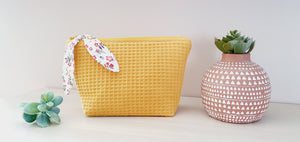 Trousse Nid d'abeille Jaune Moutarde
