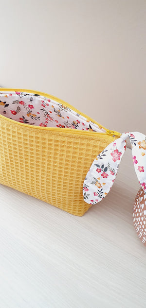 Trousse Nid d'abeille Jaune Moutarde