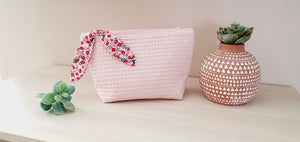 Trousse Nid d'abeille Rose Pastel
