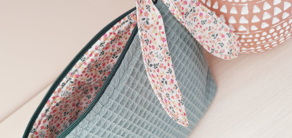 Trousse Nid d'abeille Vert Menthe