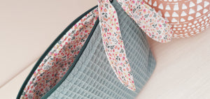 Trousse Nid d'abeille Vert Menthe