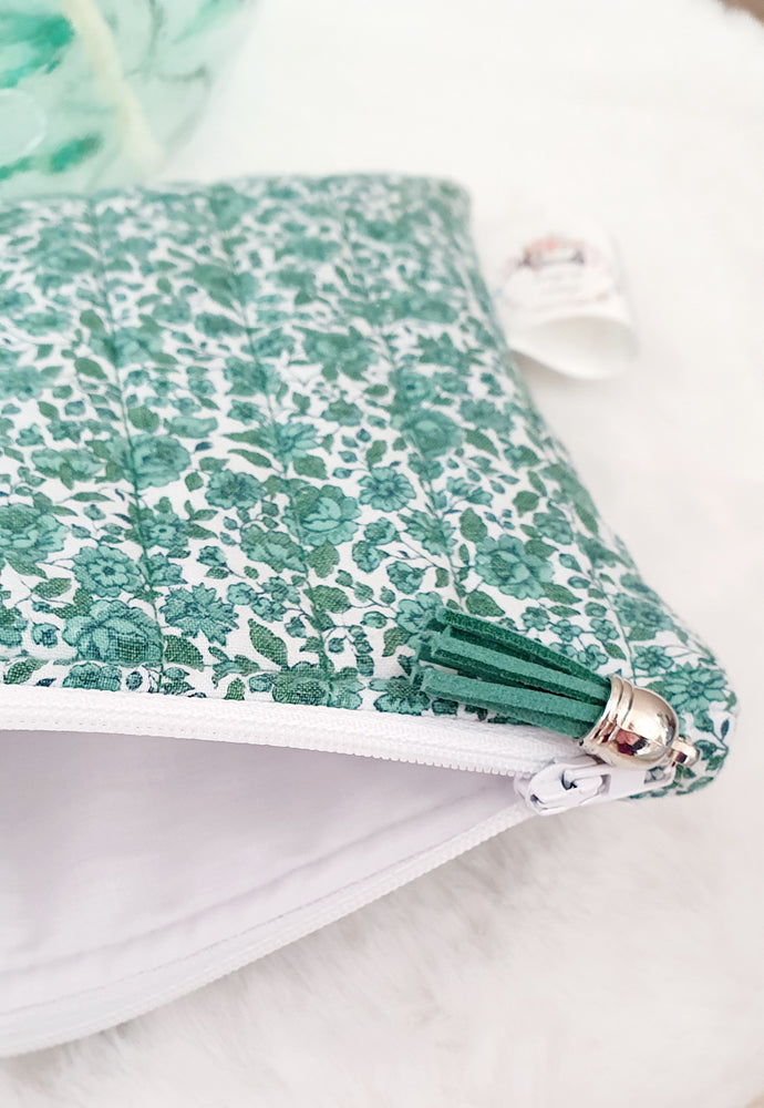 Trousse Liberty Vert Matelassée