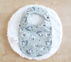 Bavoir Koala Raton Laveur Vert