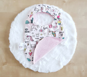 Bavoir Licorne Rose
