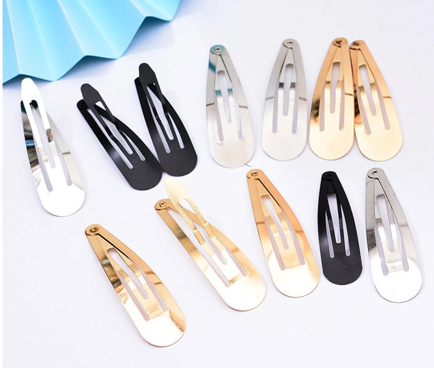 Duo Barrettes Nœud "Paillettes multicolore Noir"